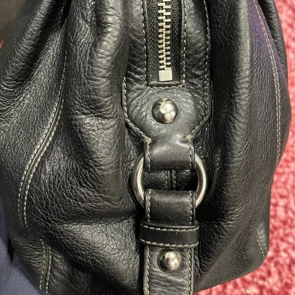 Coach Madison Maggie Black Leather Shoulder Bag - Picture 8 of 9